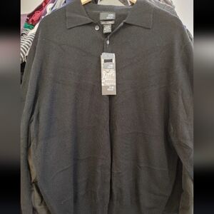 SPRING & MERCER 100% GENUINE CASHMERE BLACK SWEATER MENS SIZE XL